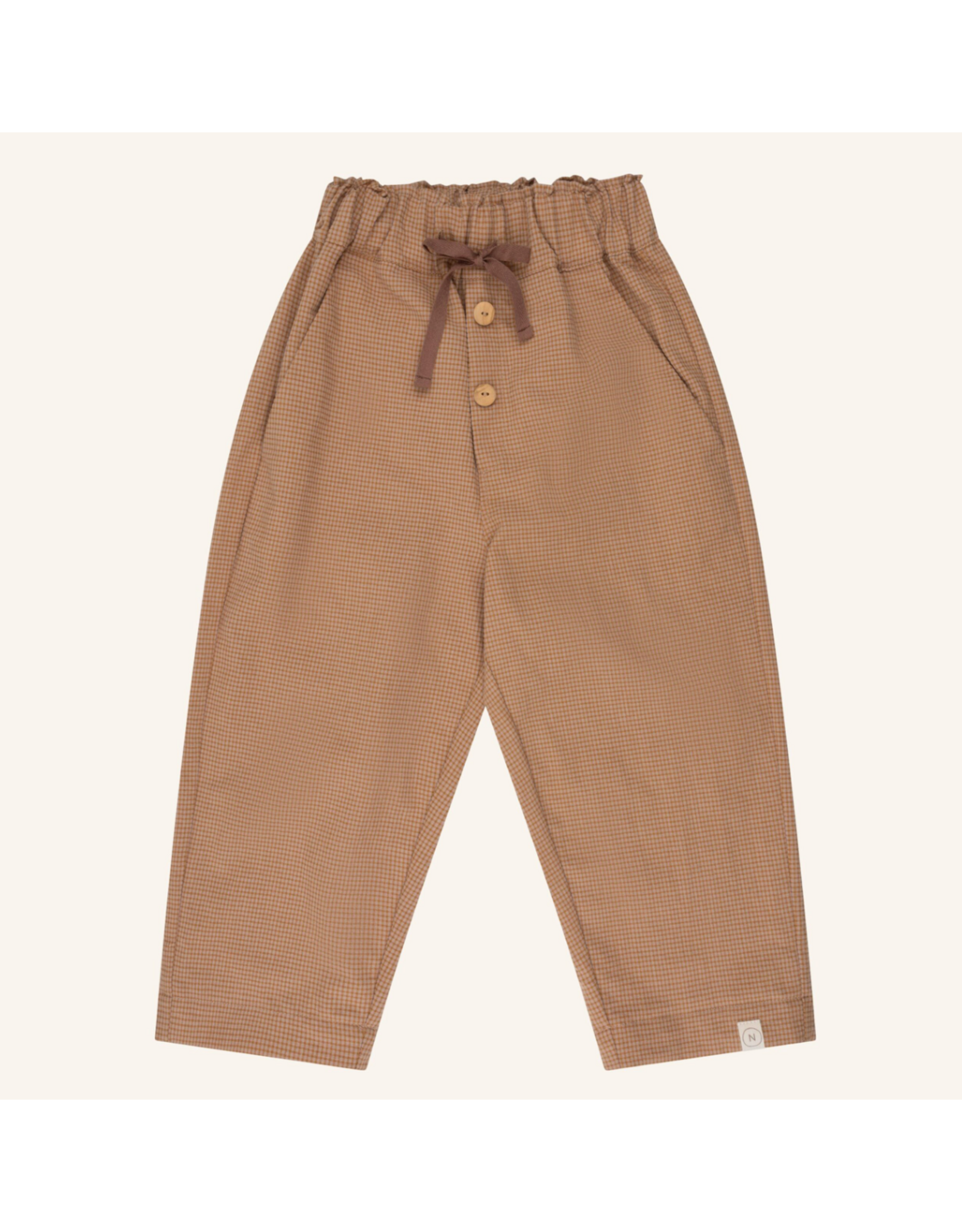 NAVY NATURAL Milly pants checkered