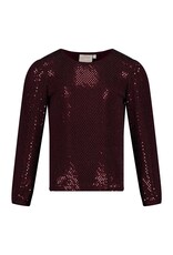 Jubel Longsleeve pailetten - Daily Princess Bordeaux