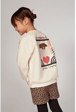 Jubel Sweater met backprint relaxed fit - City Chic Offwhite melange