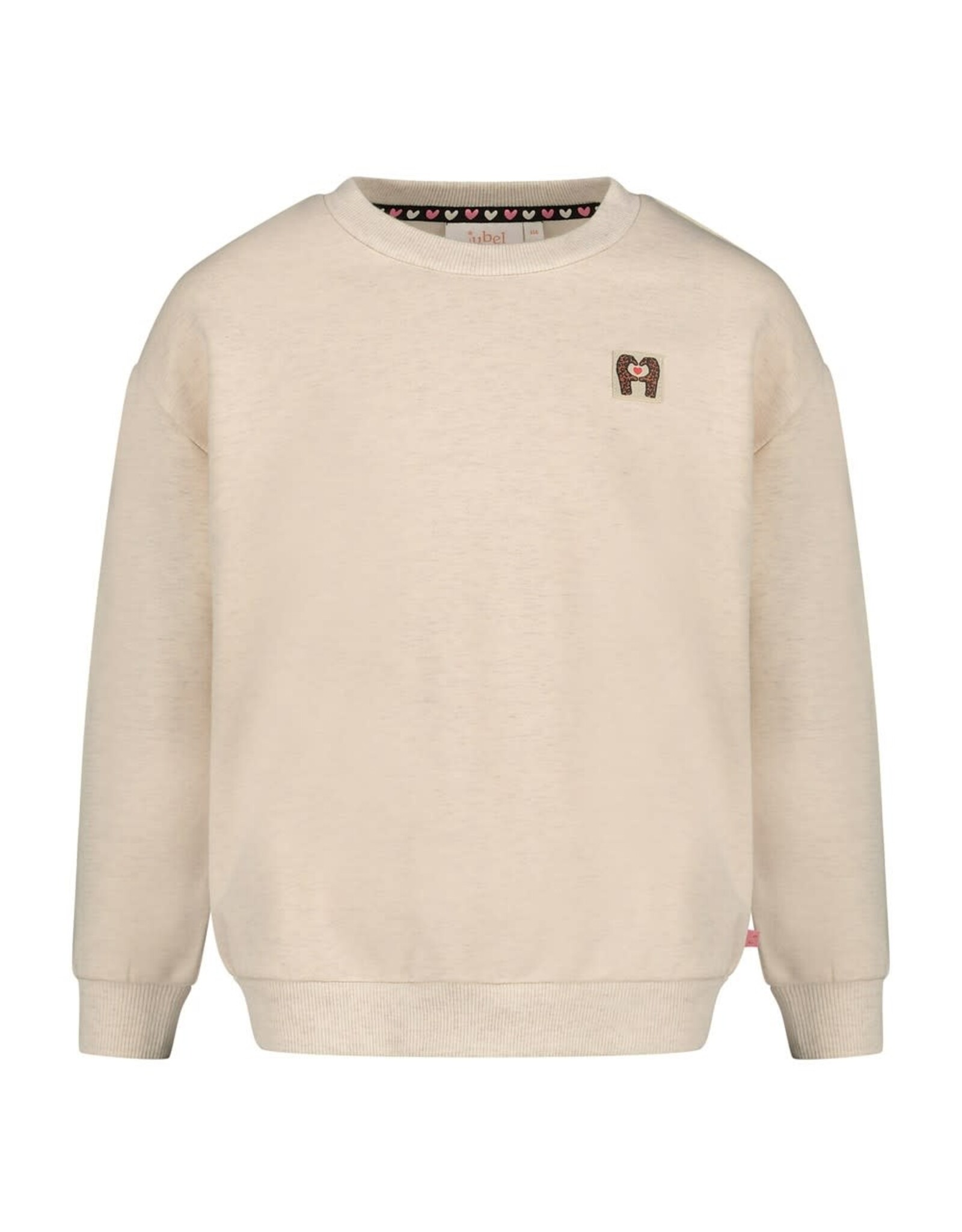 Jubel Sweater met backprint relaxed fit - City Chic Offwhite melange