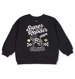 Sturdy Sweater met backprint oversized - Fix It Antraciet