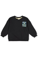 Sturdy Sweater met backprint oversized - Fix It Antraciet