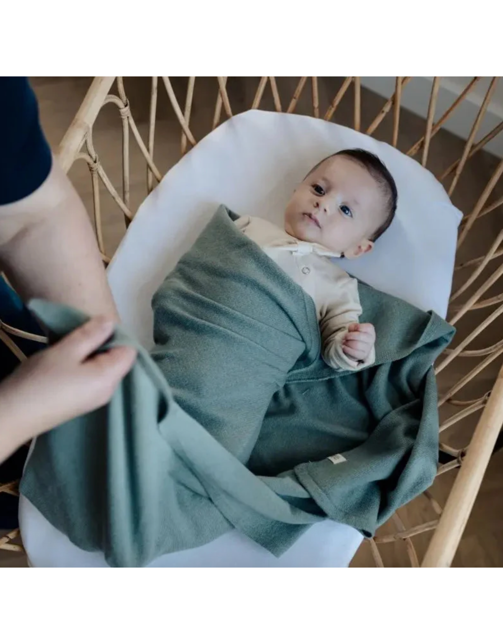 Moalie Merinowollen 3 in 1 Blanket Sage 80x80