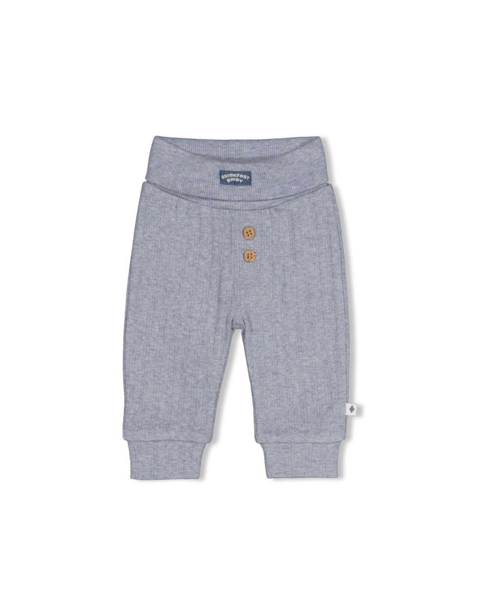 Feetje Broek rib - Breakfast Buddy Blauw melange