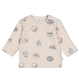 Feetje Longsleeve AOP - Breakfast Buddy Creme