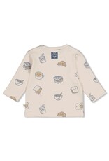 Feetje Longsleeve AOP - Breakfast Buddy Creme