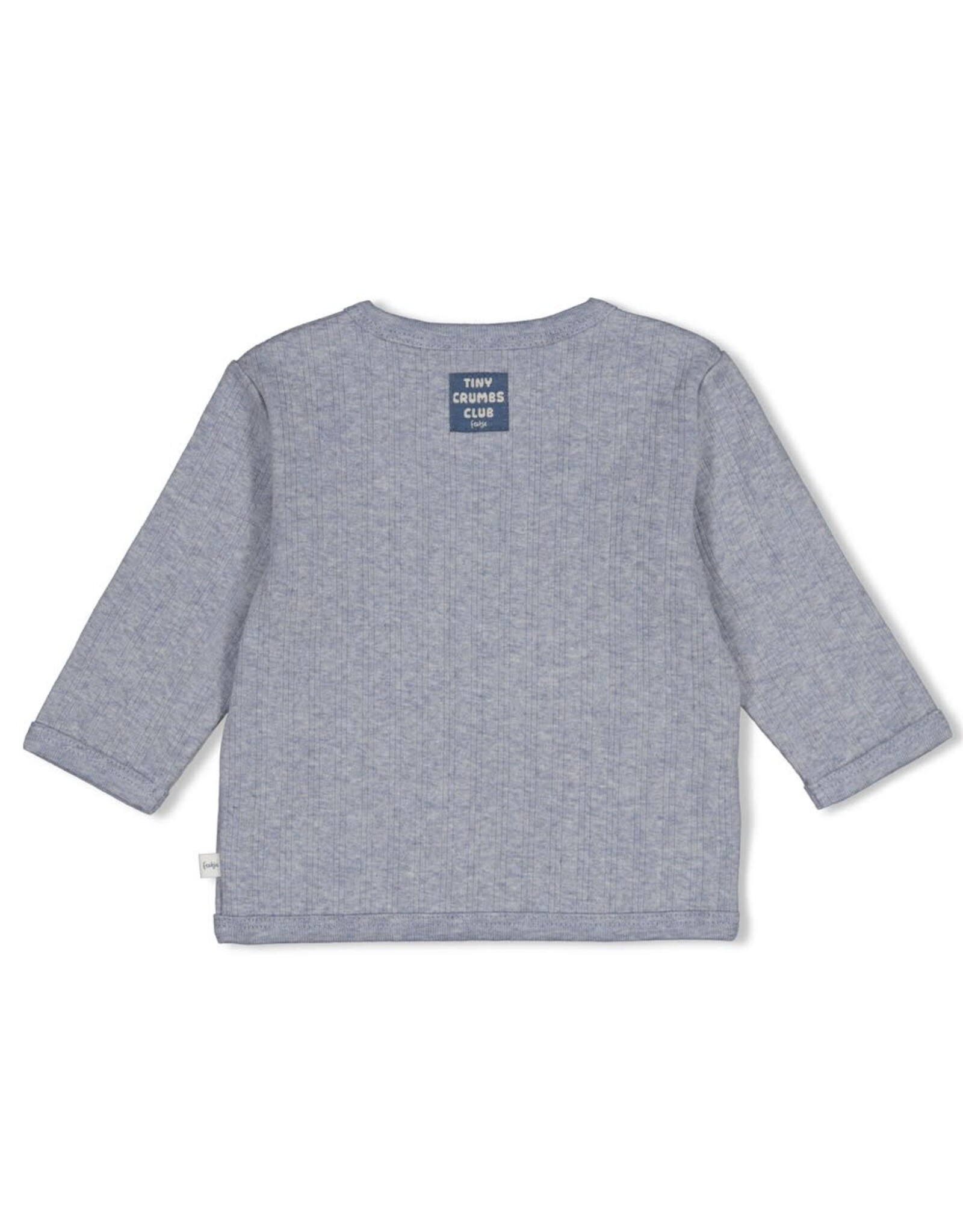 Feetje Overslagshirt rib - Breakfast Buddy Blauw melange