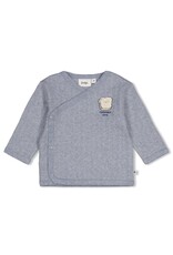 Feetje Overslagshirt rib - Breakfast Buddy Blauw melange