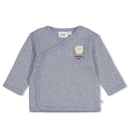 Feetje Overslagshirt rib - Breakfast Buddy Blauw melange