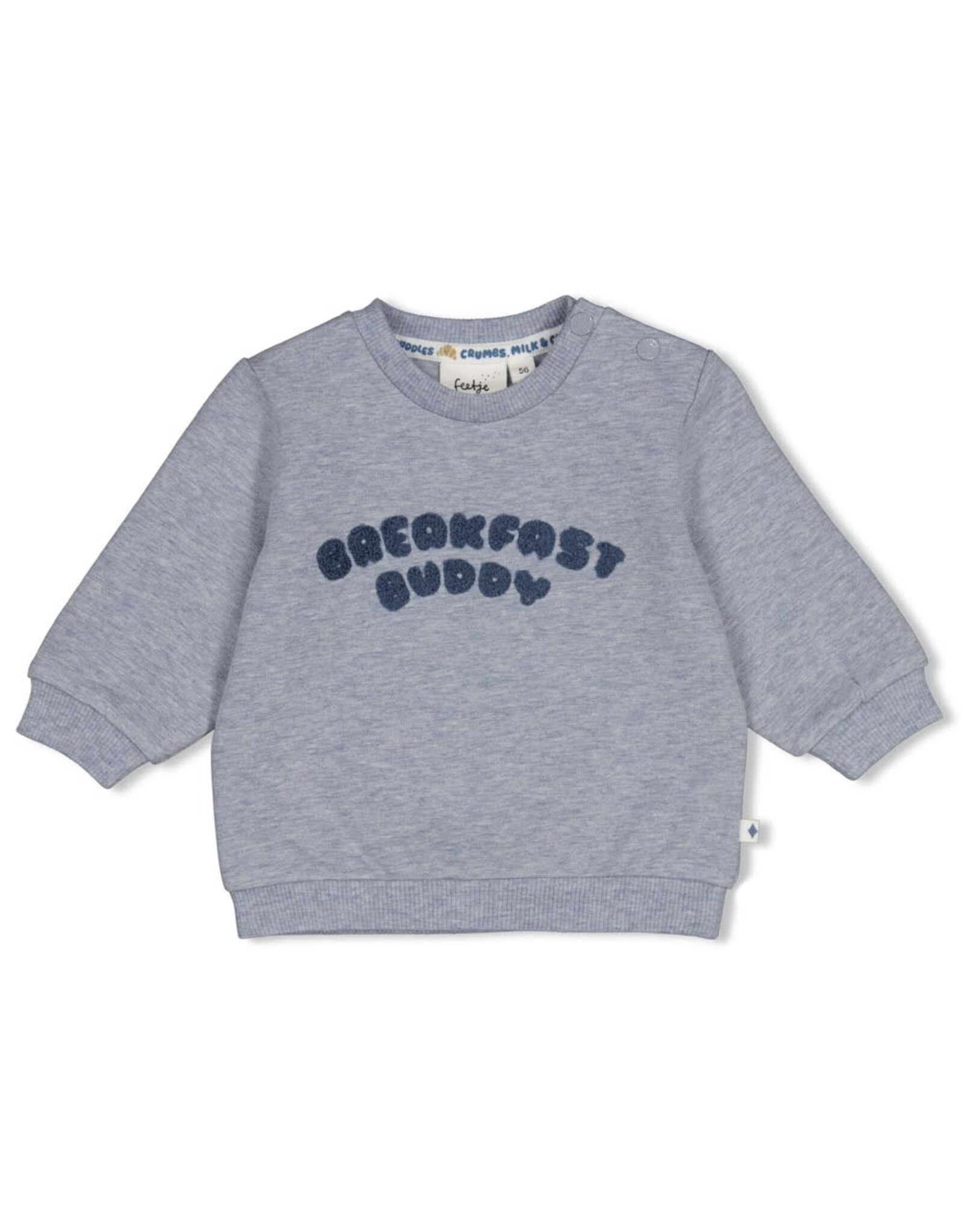 Feetje Sweater - Breakfast Buddy Blauw melange