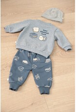 Feetje Sweater - Breakfast Buddy Blauw melange