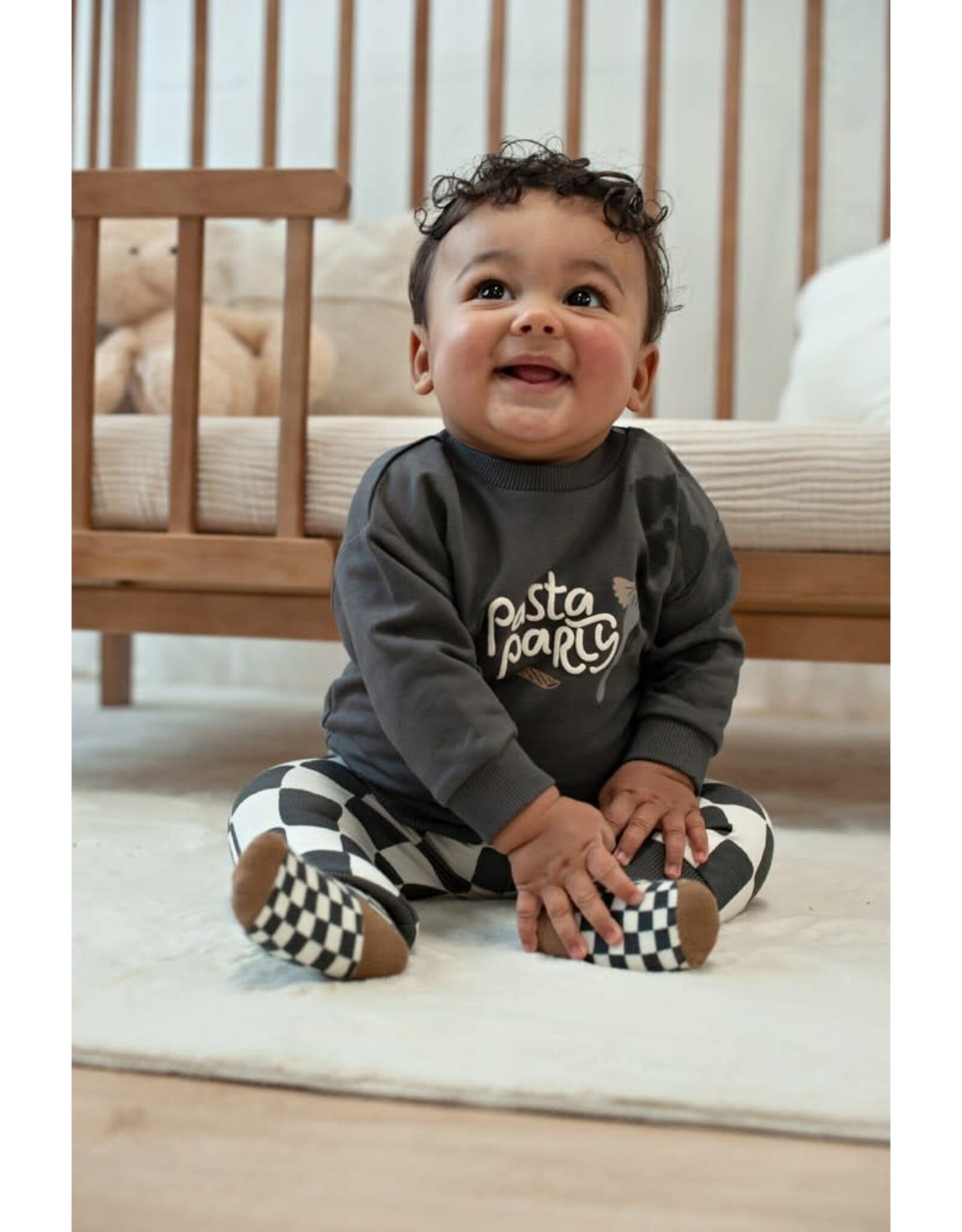 Feetje Sweater relaxed fit - Pasta Party Antraciet