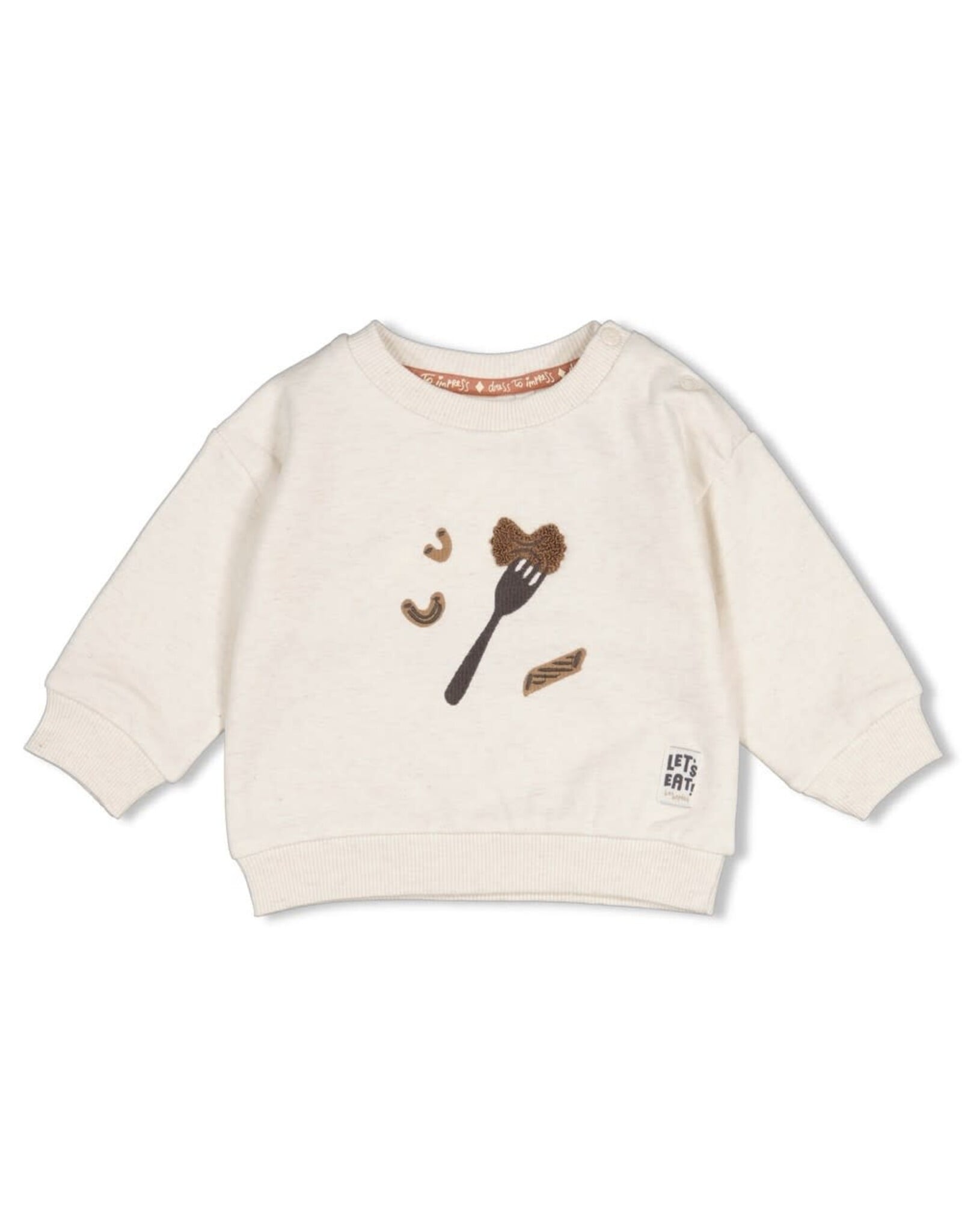 Feetje Sweater relaxed fit - Pasta Party Offwhite melange