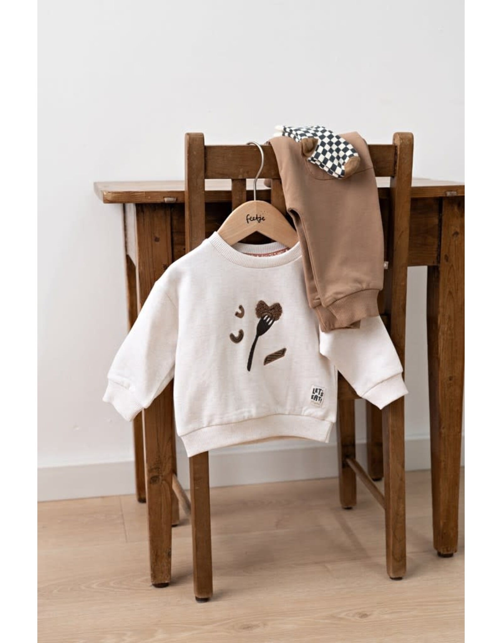 Feetje Sweater relaxed fit - Pasta Party Offwhite melange