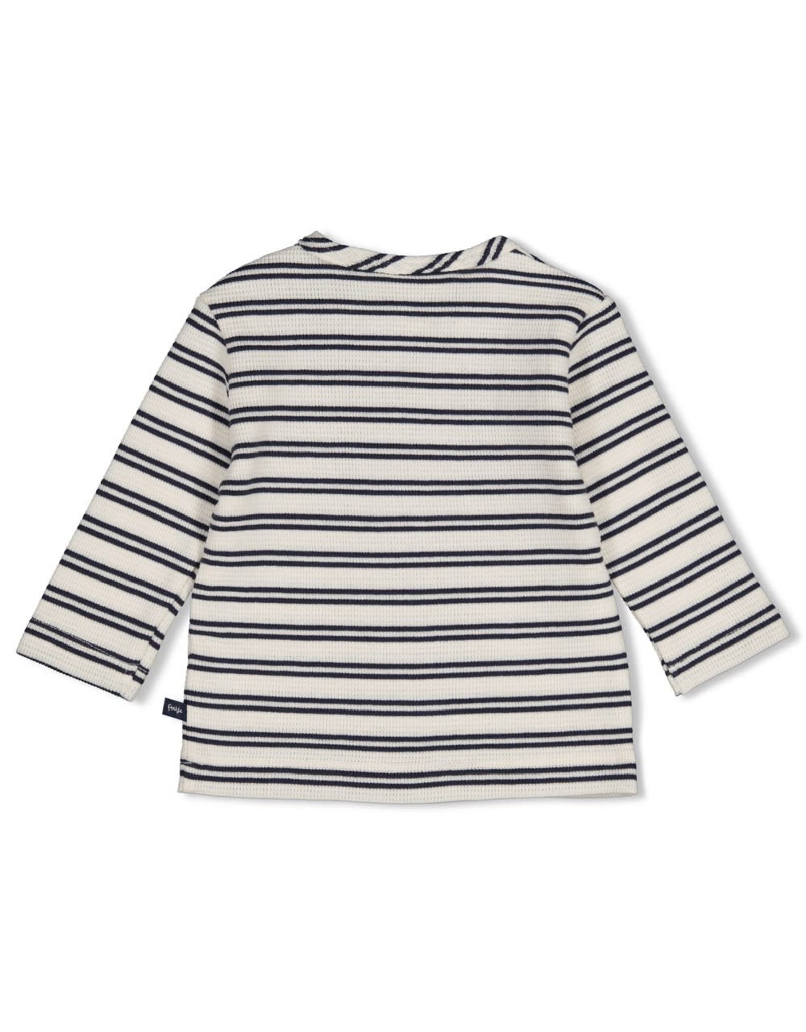 Feetje Longsleeve streep wafelstructuur - Built for Fun Marine