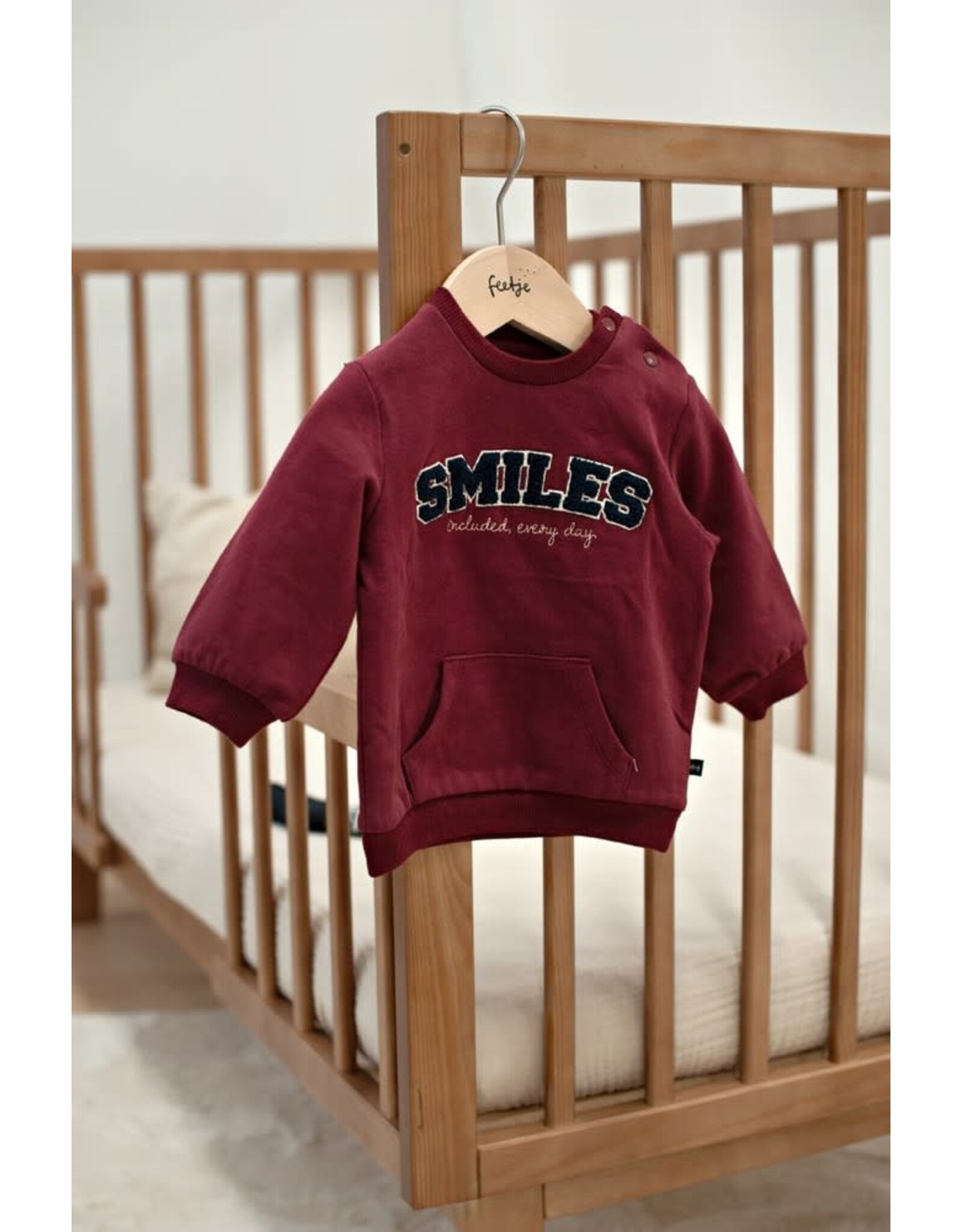 Feetje Sweater - Built for Fun Bordeaux
