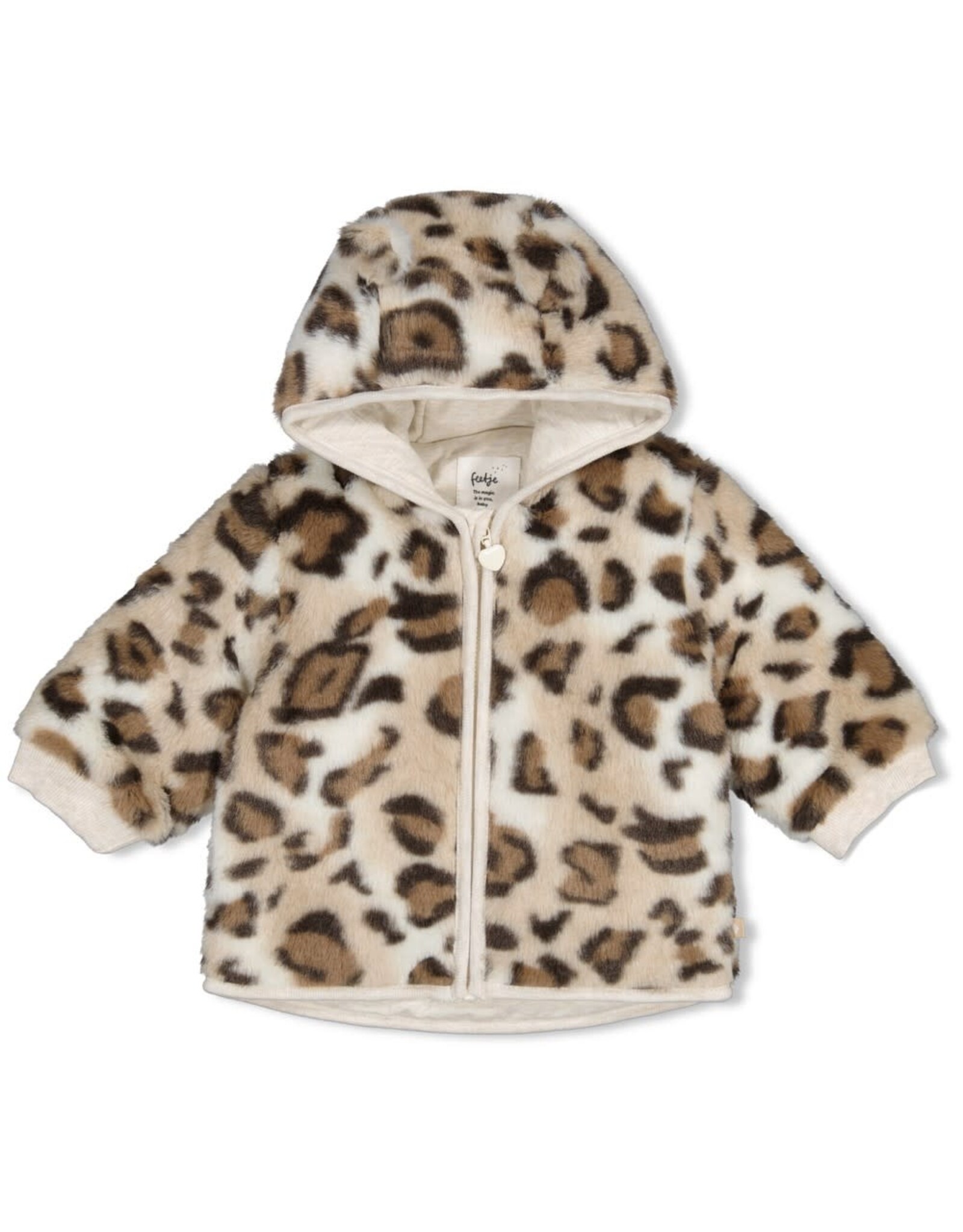 Feetje Fake fur jasje met capuchon - Dress to Impress Taupe