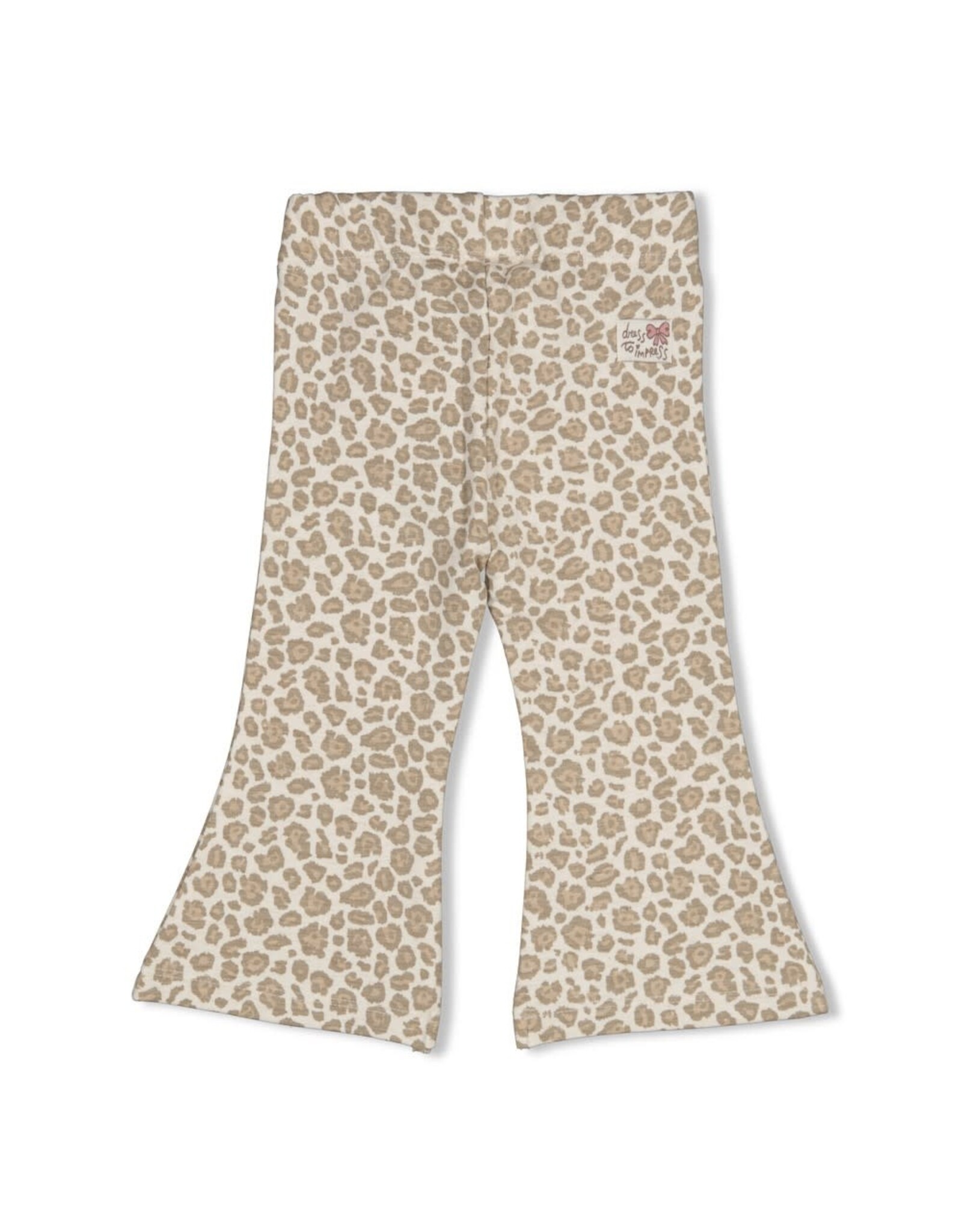 Feetje Flare broek AOP - Dress to Impress Offwhite melange