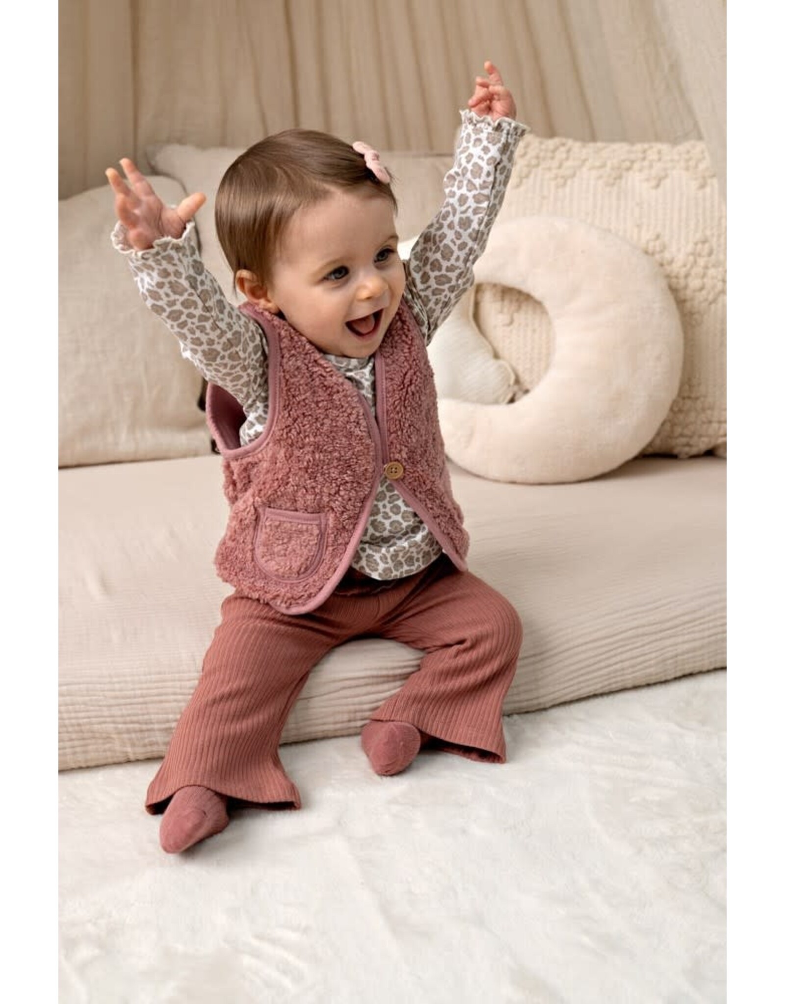 Feetje Flare broek rib - Dress to Impress Mauve