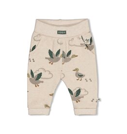 Feetje Broek AOP - Wiggle and Waddle Offwhite melange