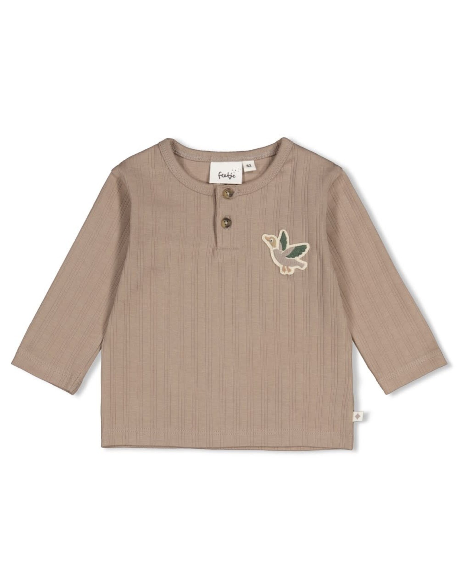 Feetje Longsleeve rib - Wiggle and Waddle Grijs