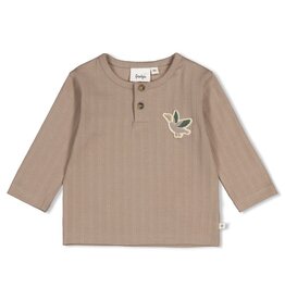 Feetje Longsleeve rib - Wiggle and Waddle Grijs