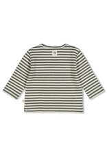 Feetje Longsleeve rib met streep - Wiggle and Waddle Groen