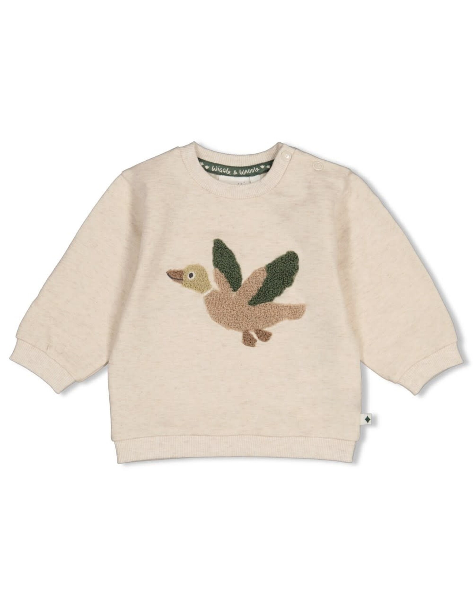 Feetje Sweater - Wiggle and Waddle Offwhite melange