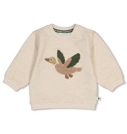 Feetje Sweater - Wiggle and Waddle Offwhite melange