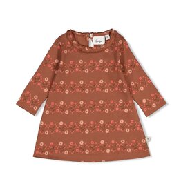 Feetje Jurk rib AOP - Forest Garden Bruin