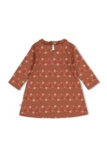 Feetje Jurk rib AOP - Forest Garden Bruin