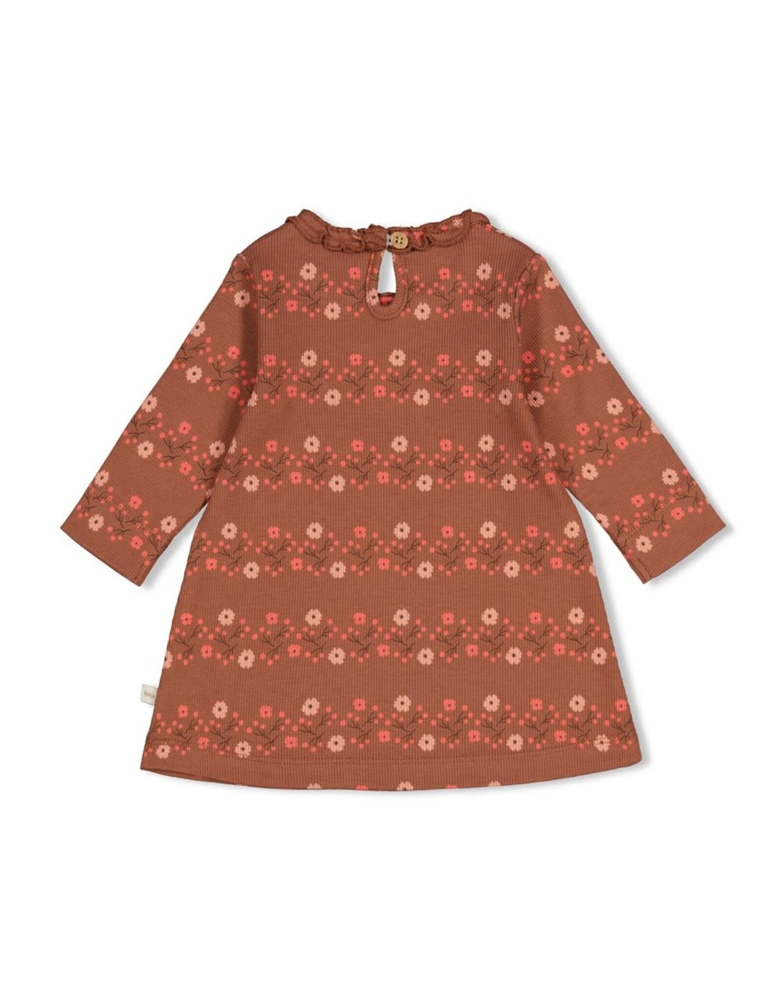 Feetje Jurk rib AOP - Forest Garden Bruin