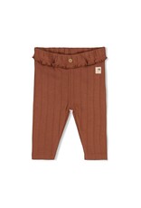 Feetje Legging pointelle rib - Forest Garden Bruin
