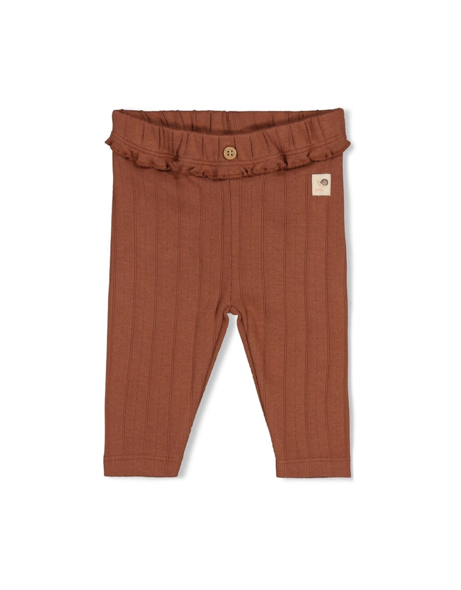 Feetje Legging pointelle rib - Forest Garden Bruin
