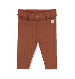 Feetje Legging pointelle rib - Forest Garden Bruin