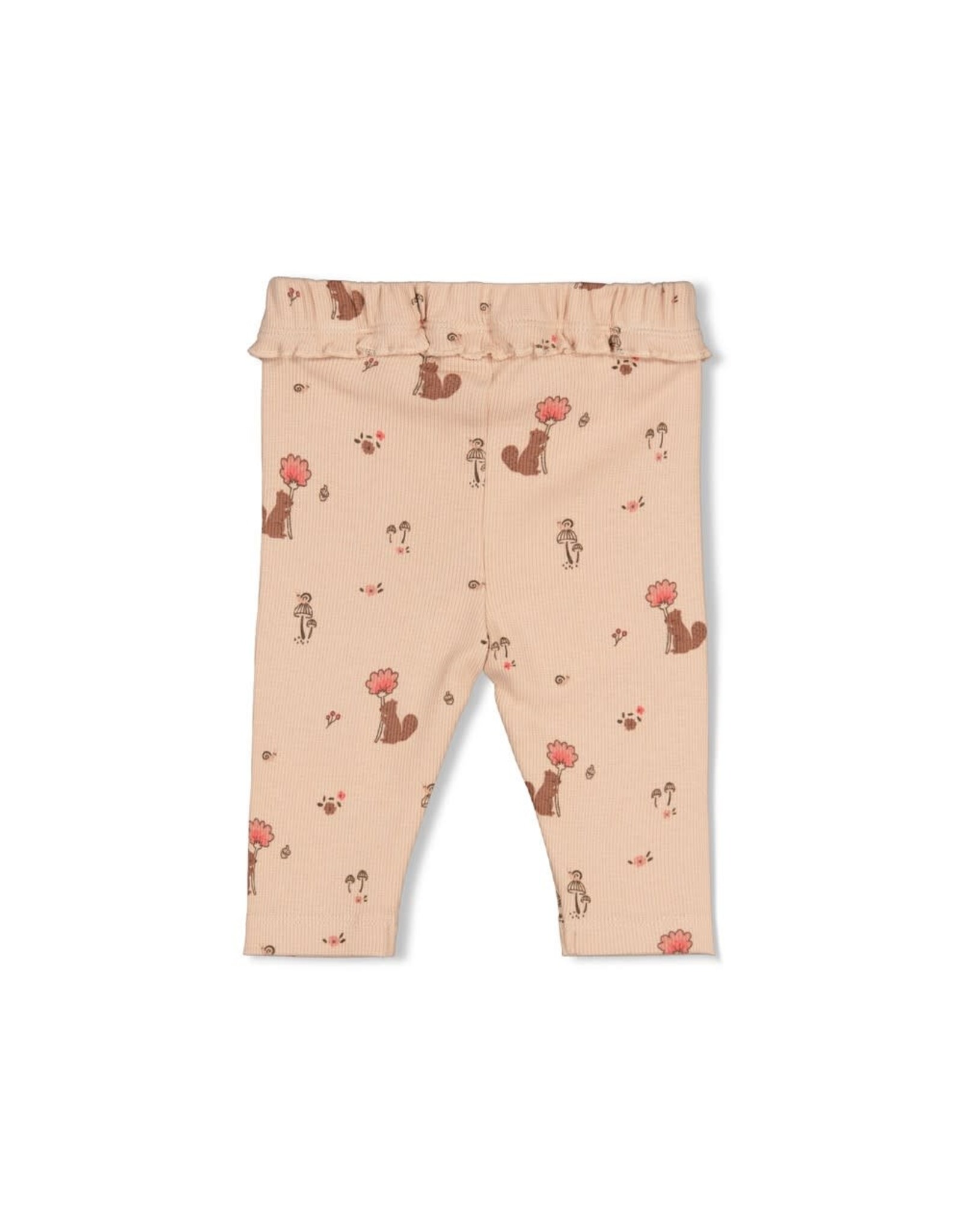 Feetje Legging rib AOP - Forest Garden Zand
