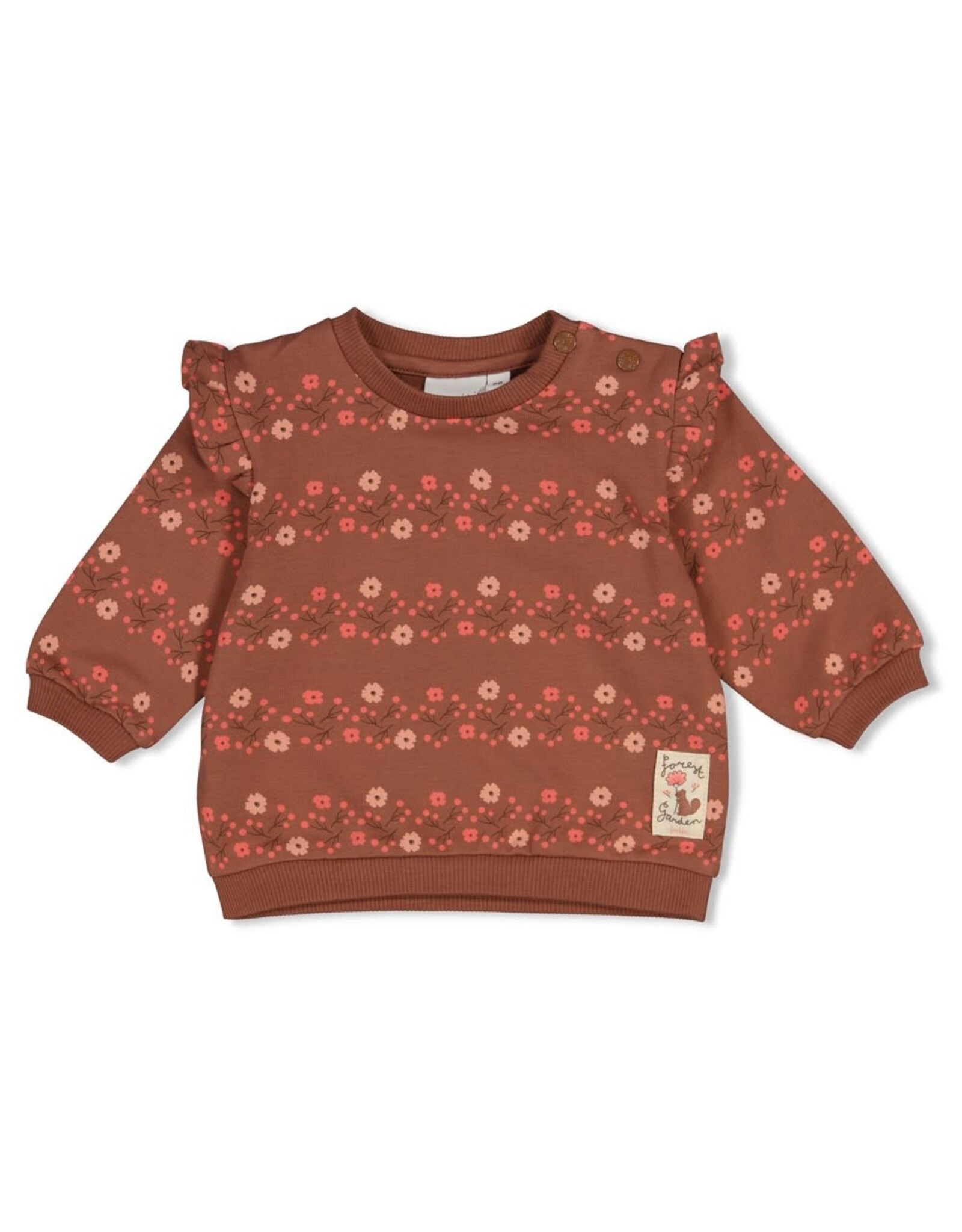 Feetje Sweater AOP relaxed fit - Forest Garden Bruin