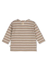 Feetje Longsleeve rib met streep - Tiny Timber Tales Grijs melange
