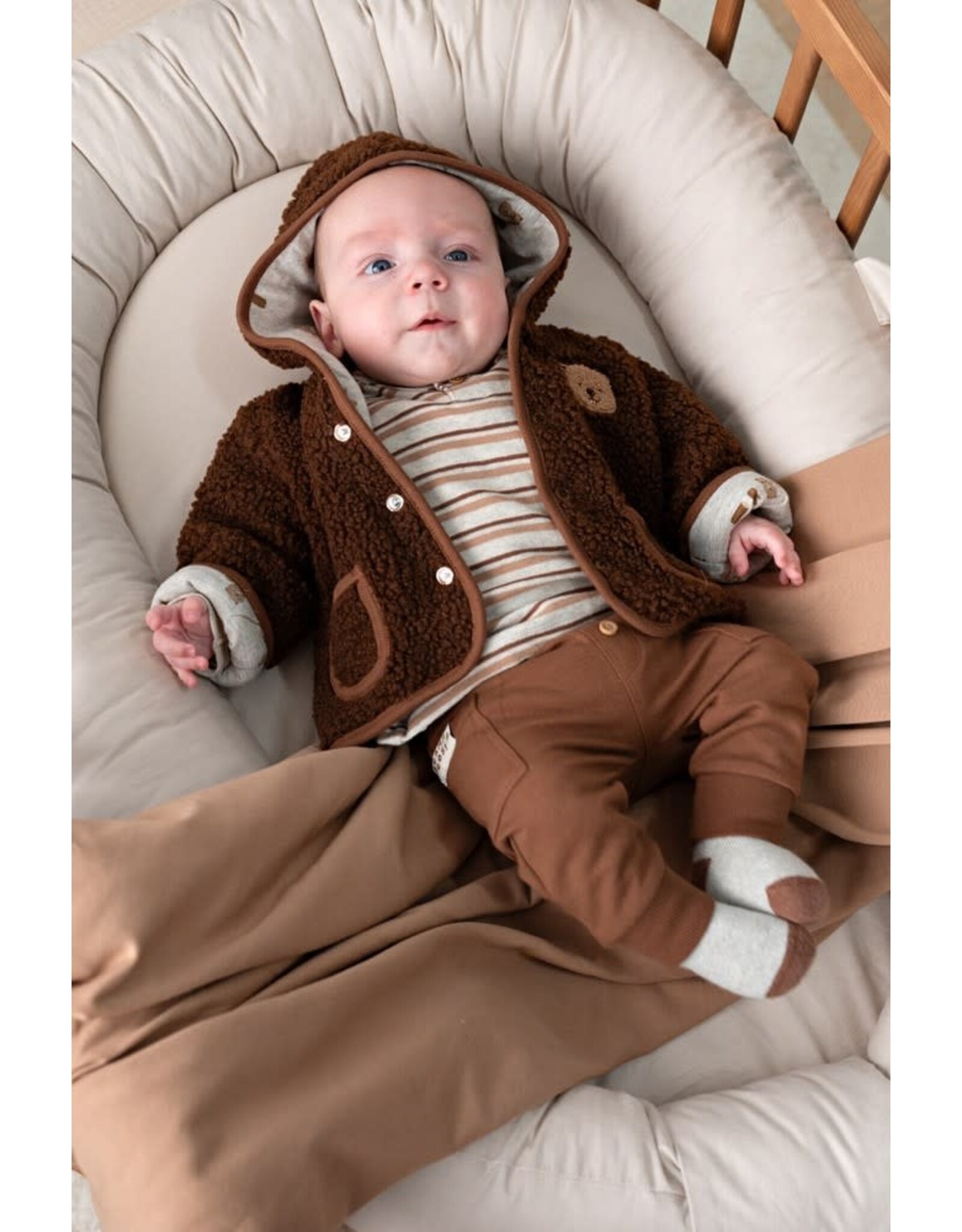 Feetje Omkeerbaar teddy jasje met capuchon - Tiny Timber Tales Bruin