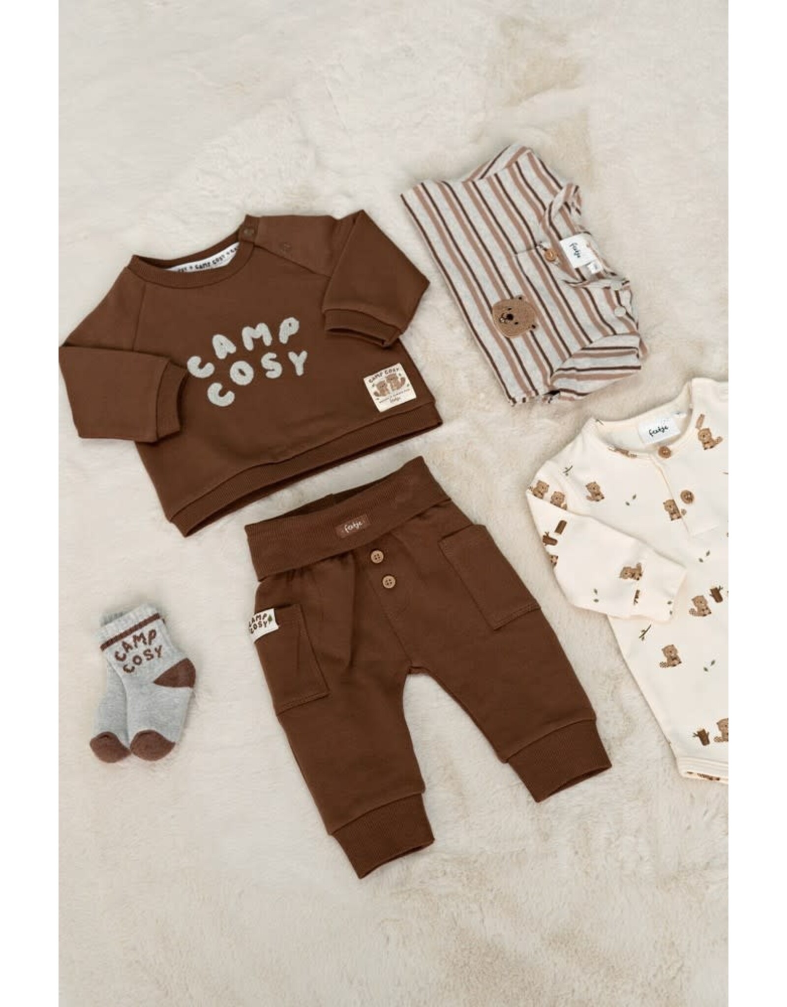 Feetje Sweater relaxed fit - Tiny Timber Tales Bruin