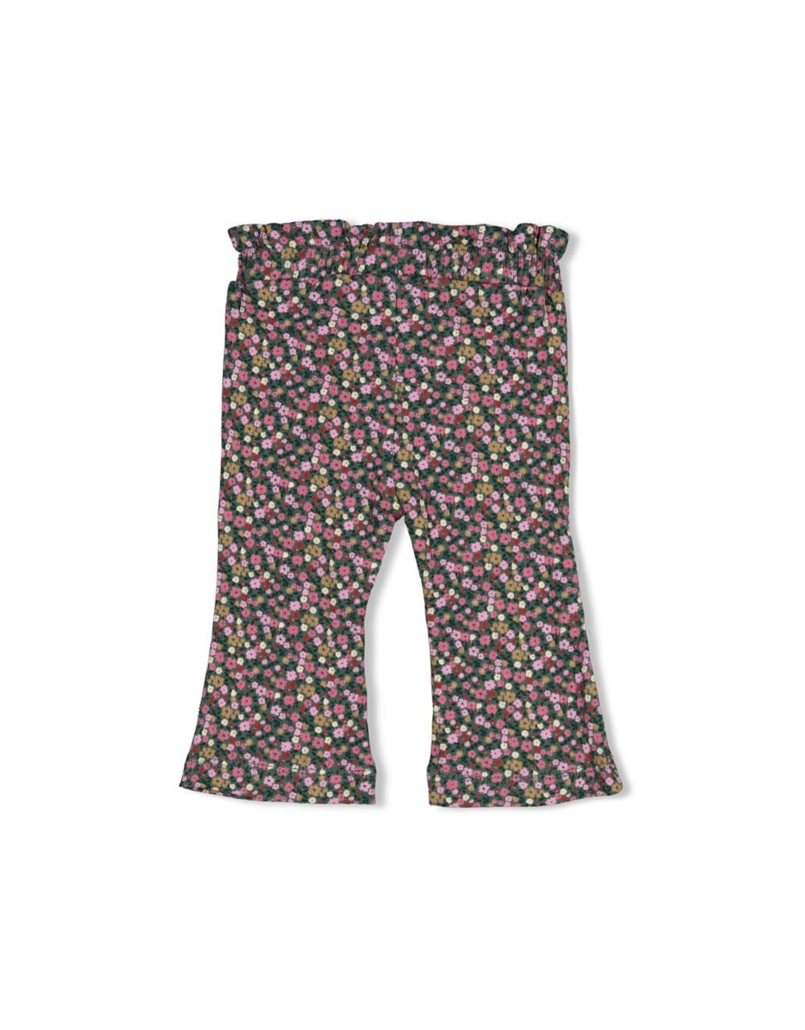 Feetje Flare broek rib AOP - Afternoon Tea Groen