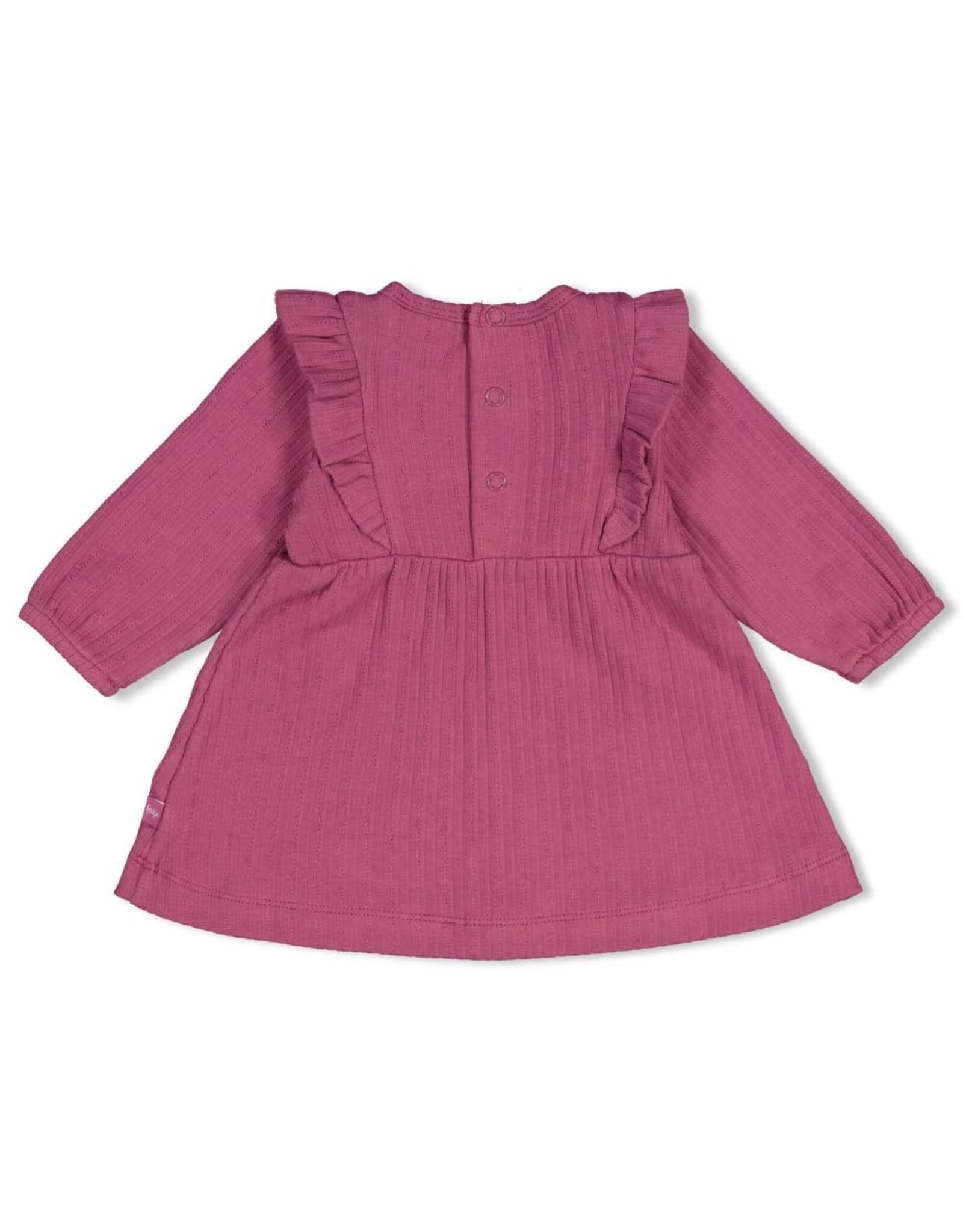 Feetje Jurk rib - Afternoon Tea Berry