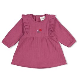 Feetje Jurk rib - Afternoon Tea Berry