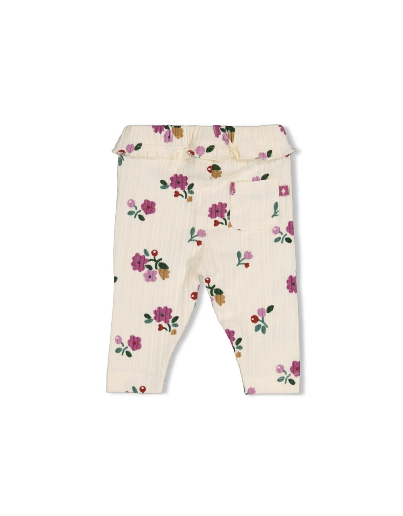 Feetje Legging rib AOP - Afternoon Tea Creme