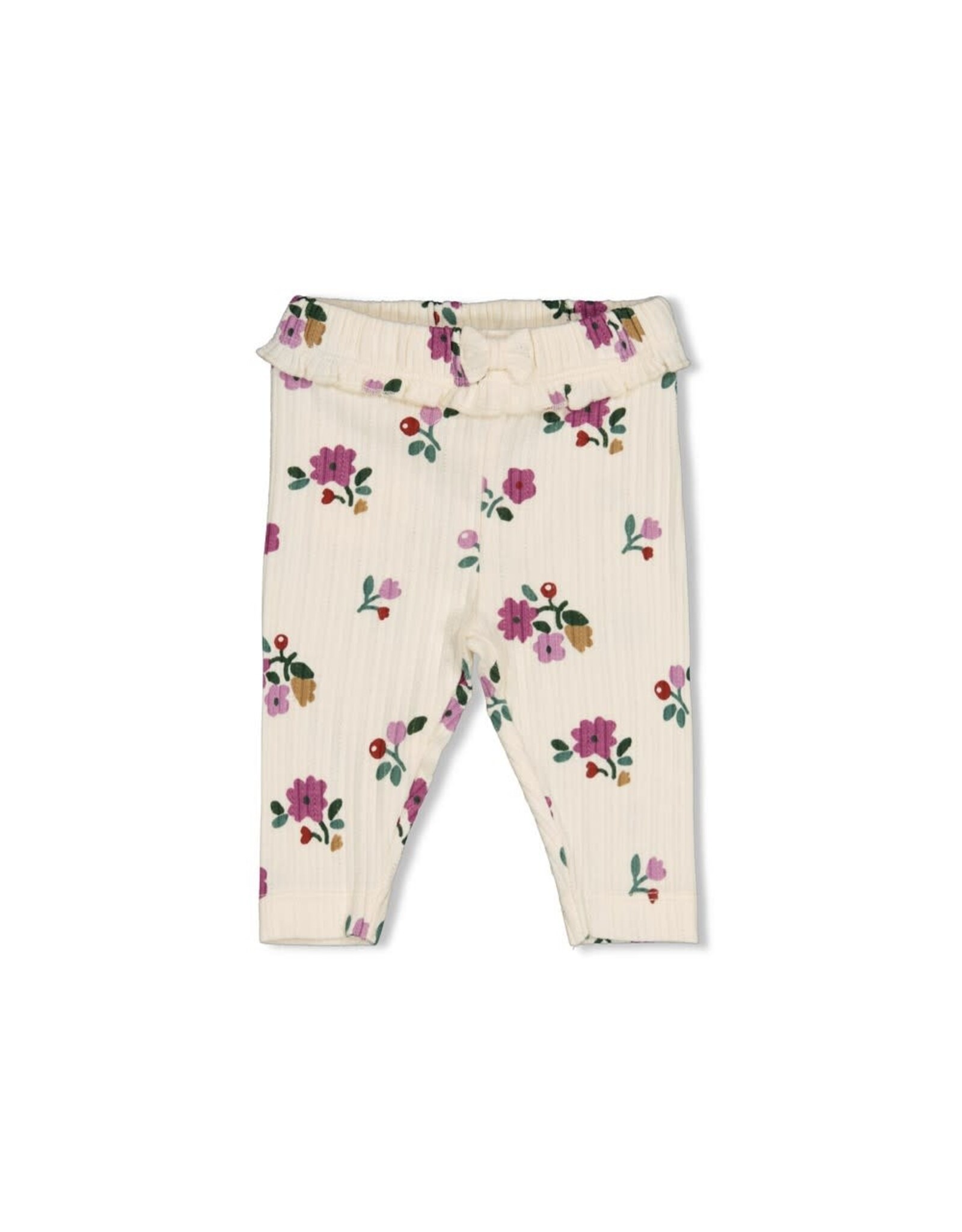 Feetje Legging rib AOP - Afternoon Tea Creme