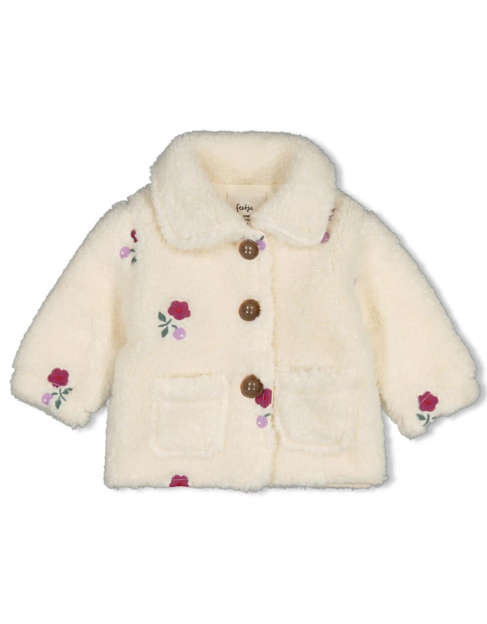 Feetje Teddy jasje met borduursels - Afternoon Tea Creme