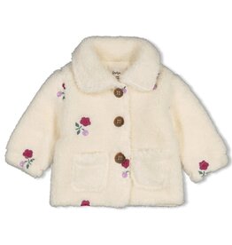 Feetje Teddy jasje met borduursels - Afternoon Tea Creme