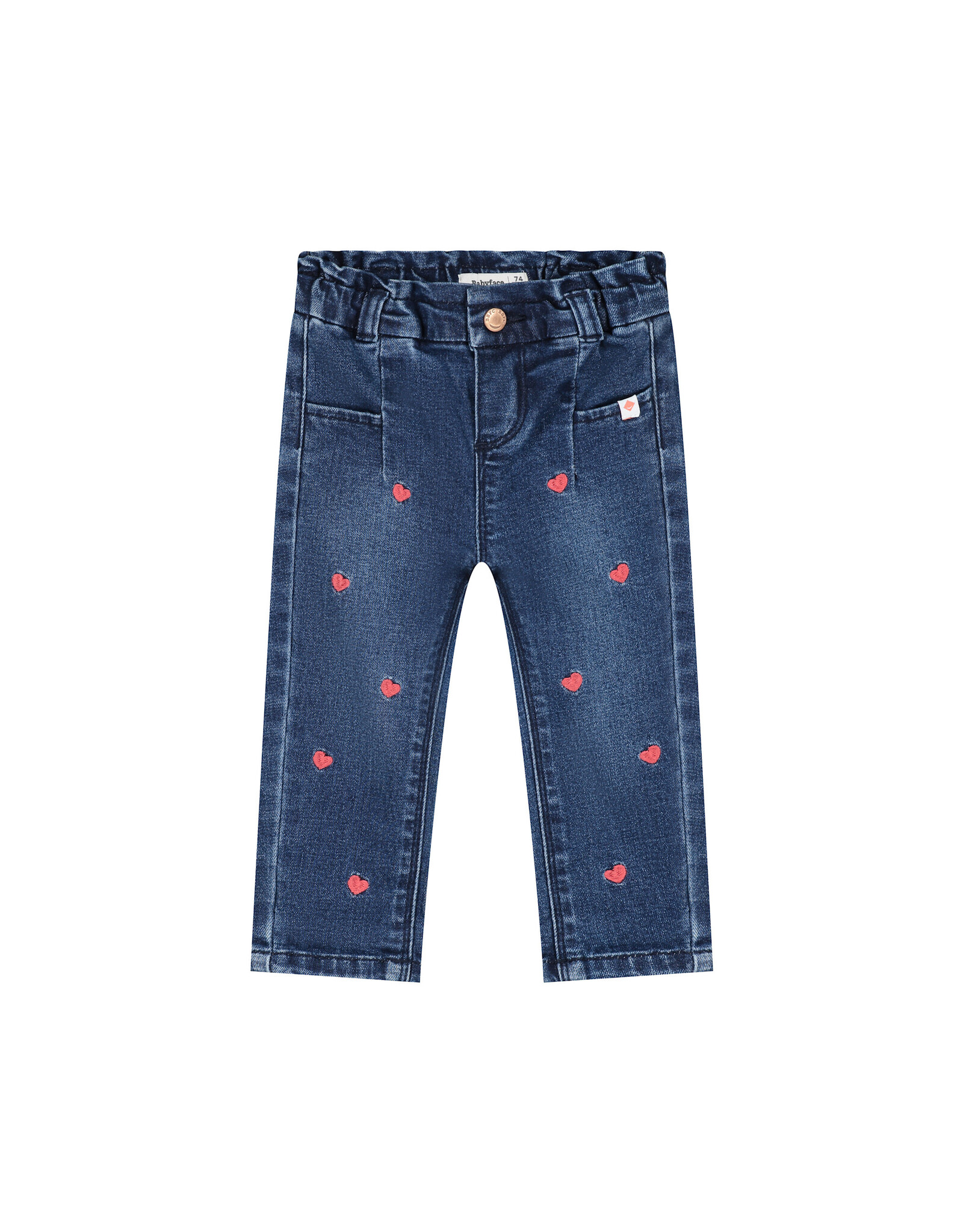 BABYFACE baby girls denim pants paperbag Dark blue denim