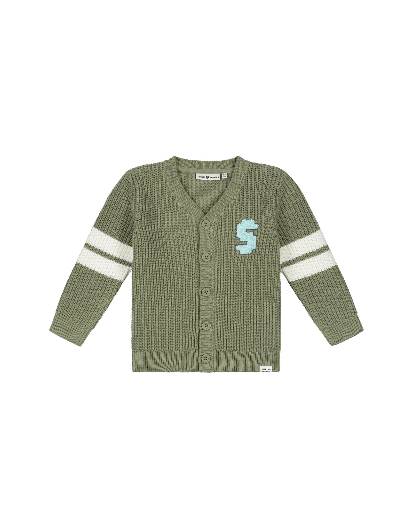 Stains & Stories boys cardigan Army