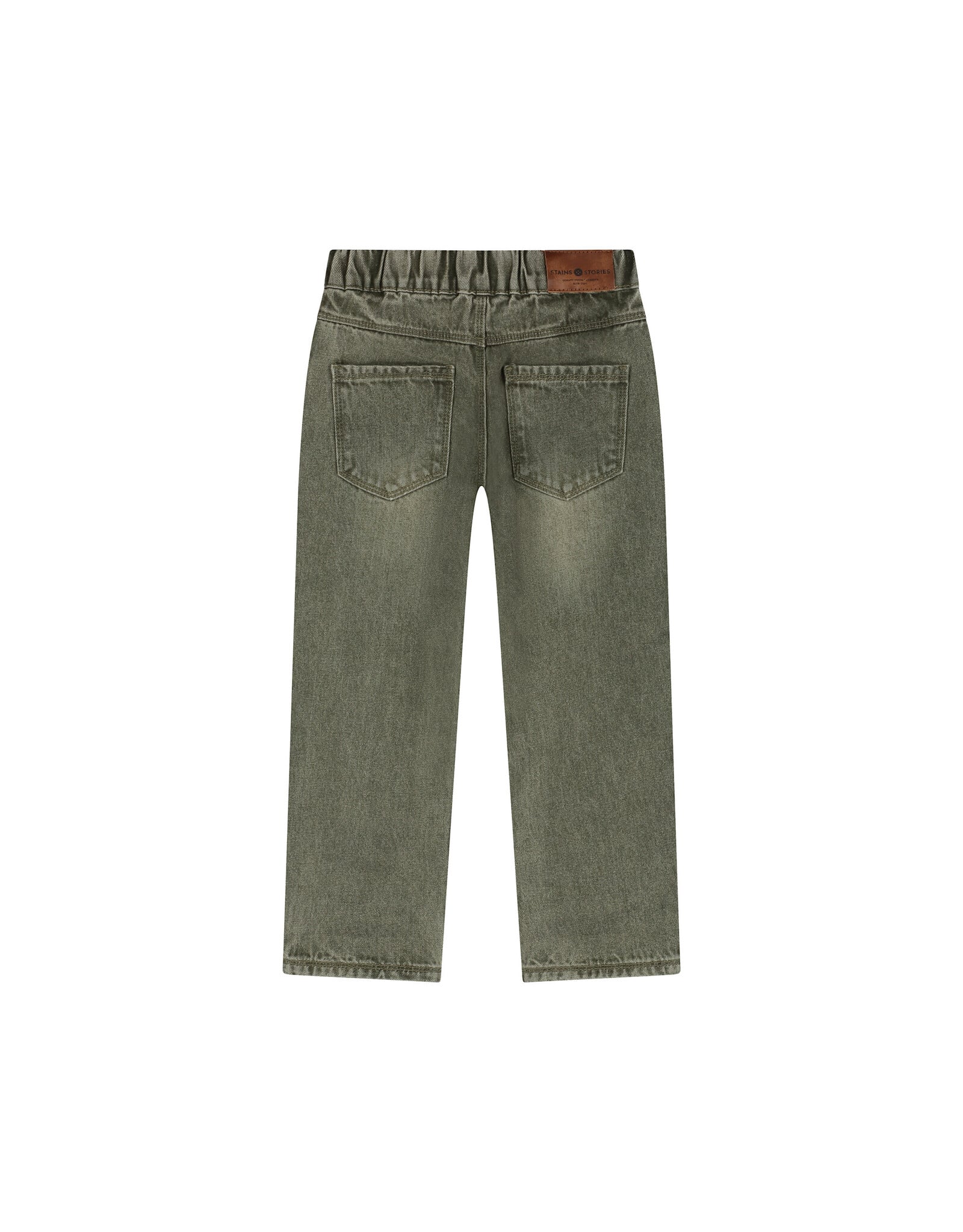 Stains & Stories boys pants wide fit Army